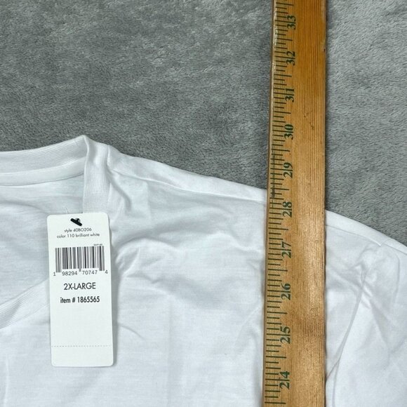 Calvin Klein Men’s White T-Shirt 2X-Large 100% Cotton Casual Crewneck d0704 - Picture 5 of 7
